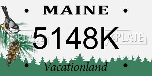 5148K Maine License Plate