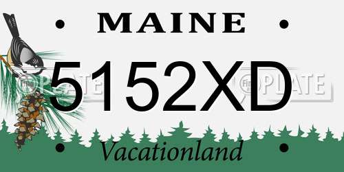 5152XD Maine License Plate