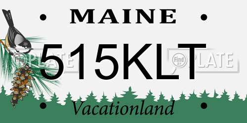 515KLT Maine License Plate