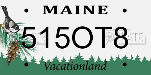 515OT8 Maine License Plate