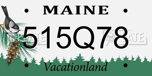 515Q78 Maine License Plate
