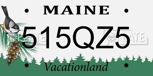 515QZ5 Maine License Plate