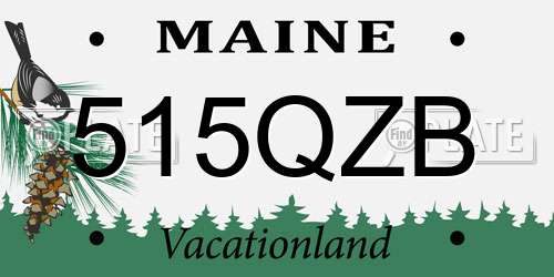 515QZB Maine License Plate