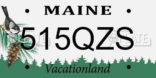 515QZS Maine License Plate