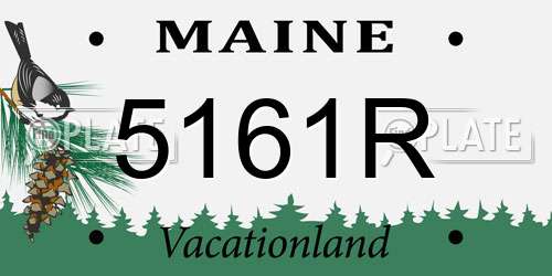 5161R Maine License Plate