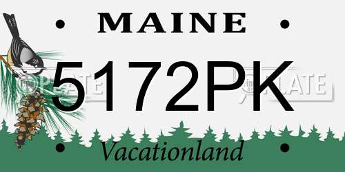 5172PK Maine License Plate
