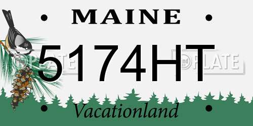 5174HT Maine License Plate