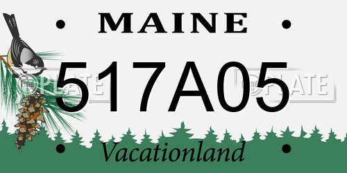517A05 Maine License Plate
