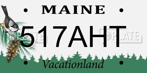 517AHT Maine License Plate