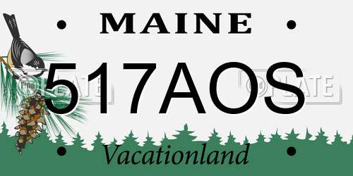 517AOS Maine License Plate