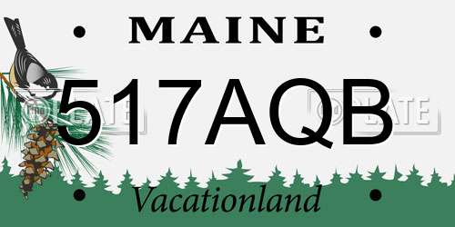 517AQB Maine License Plate