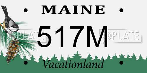517M Maine License Plate