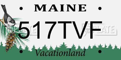 517TVF Maine License Plate
