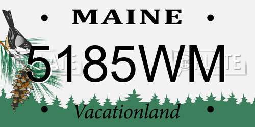 5185WM Maine License Plate