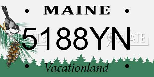 5188YN Maine License Plate