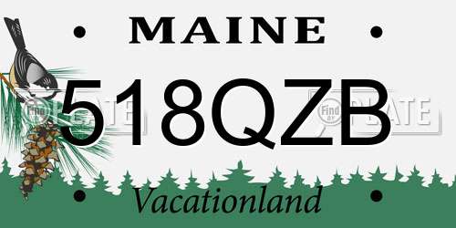 518QZB Maine License Plate