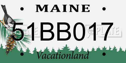 51BB017 Maine License Plate