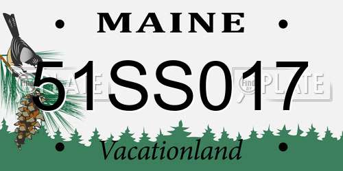 51SS017 Maine License Plate