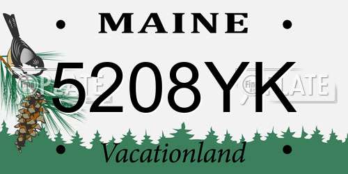 5208YK Maine License Plate