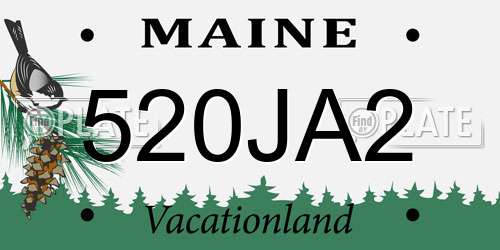 520JA2 Maine License Plate