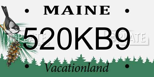 520KB9 Maine License Plate