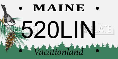 520LIN Maine License Plate