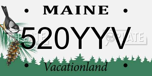520YYV Maine License Plate