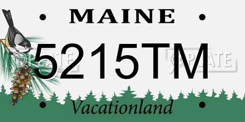 5215TM Maine License Plate