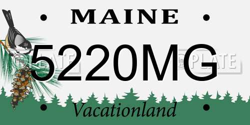 5220MG Maine License Plate