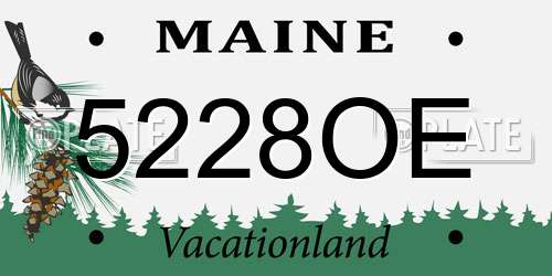5228OE Maine License Plate