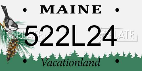 522L24 Maine License Plate
