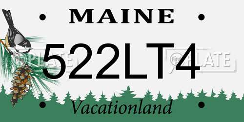 522LT4 Maine License Plate