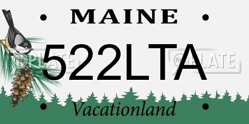 522LTA Maine License Plate