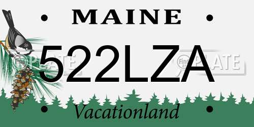 522LZA Maine License Plate