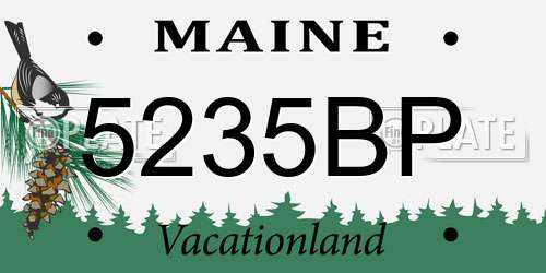 5235BP Maine License Plate