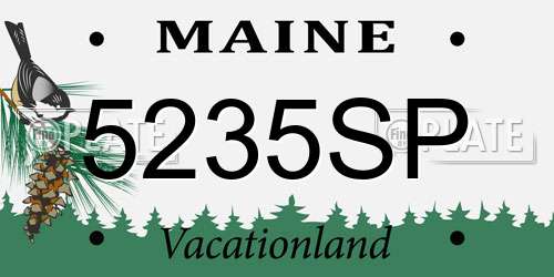 5235SP Maine License Plate