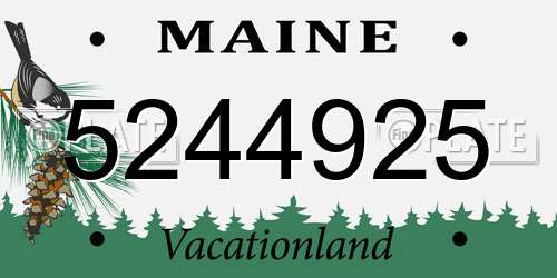 5244925 Maine License Plate