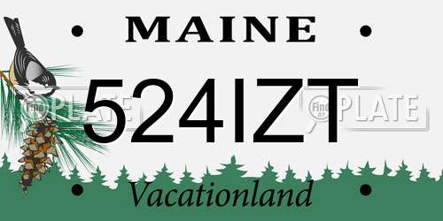 524IZT Maine License Plate