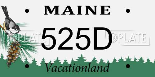 525D Maine License Plate