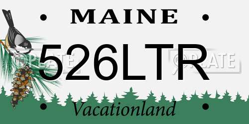 526LTR Maine License Plate