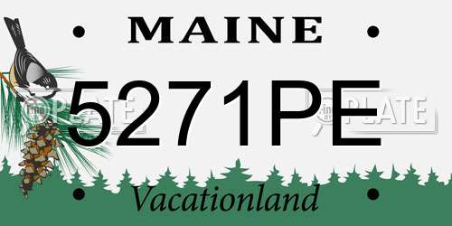 5271PE Maine License Plate