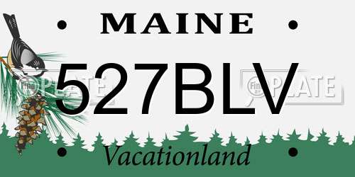 527BLV Maine License Plate