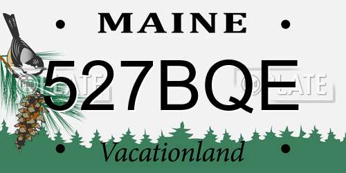 527BQE Maine License Plate