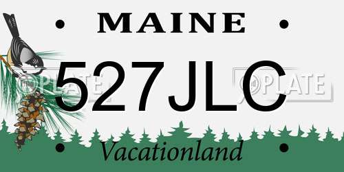 527JLC Maine License Plate