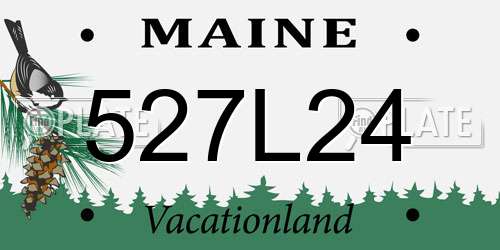 527L24 Maine License Plate