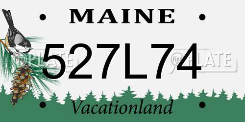 527L74 Maine License Plate