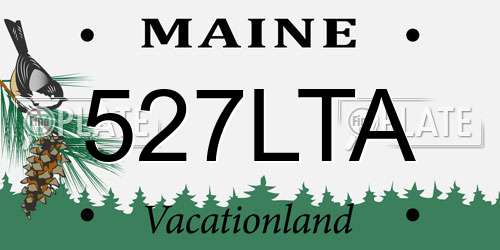 527LTA Maine License Plate
