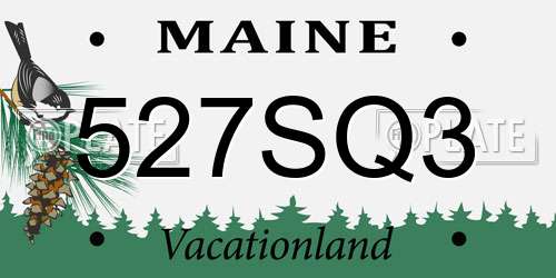 527SQ3 Maine License Plate
