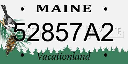 52857A2 Maine License Plate