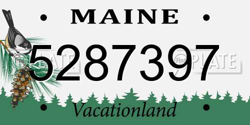 5287397 Maine License Plate